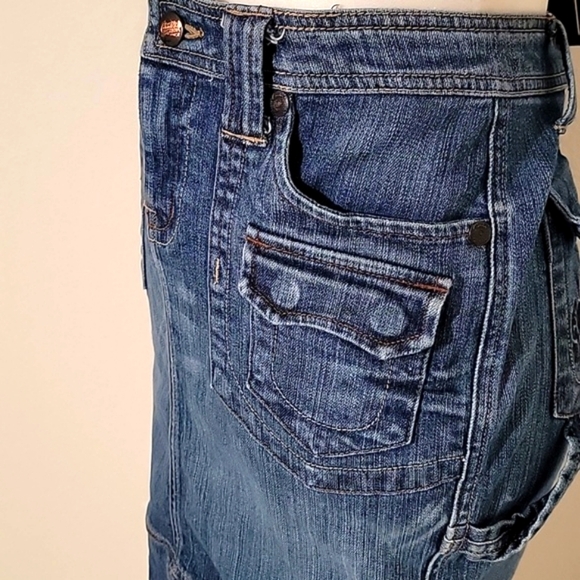 Candie's Vintage Skirt Pencil Midi Denim Blue Jean Y2K 90s Pockets Slit Junior 7 - Picture 6 of 16